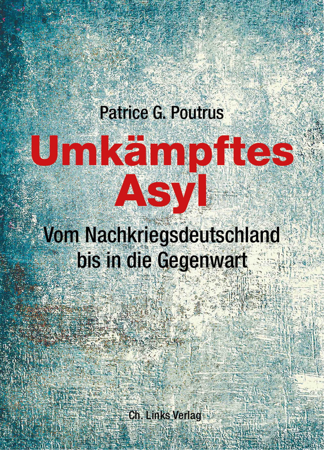 Buchcover Umkämpftes Asyl, rote und schwarze Schrift auf grauem Grund
