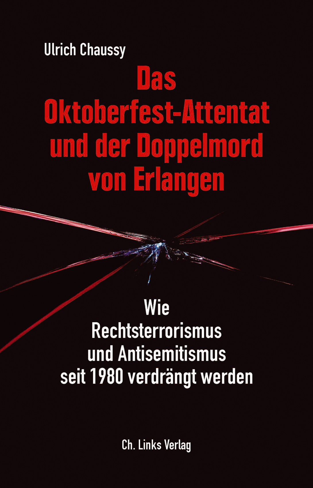 schwarzes Buchcover mit roter und weißer Schrift