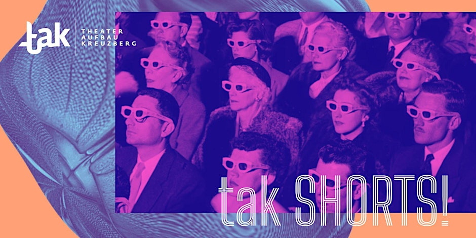 lila eingefärbtes Bild einer Publikumsmenge mit 3 D Brillen