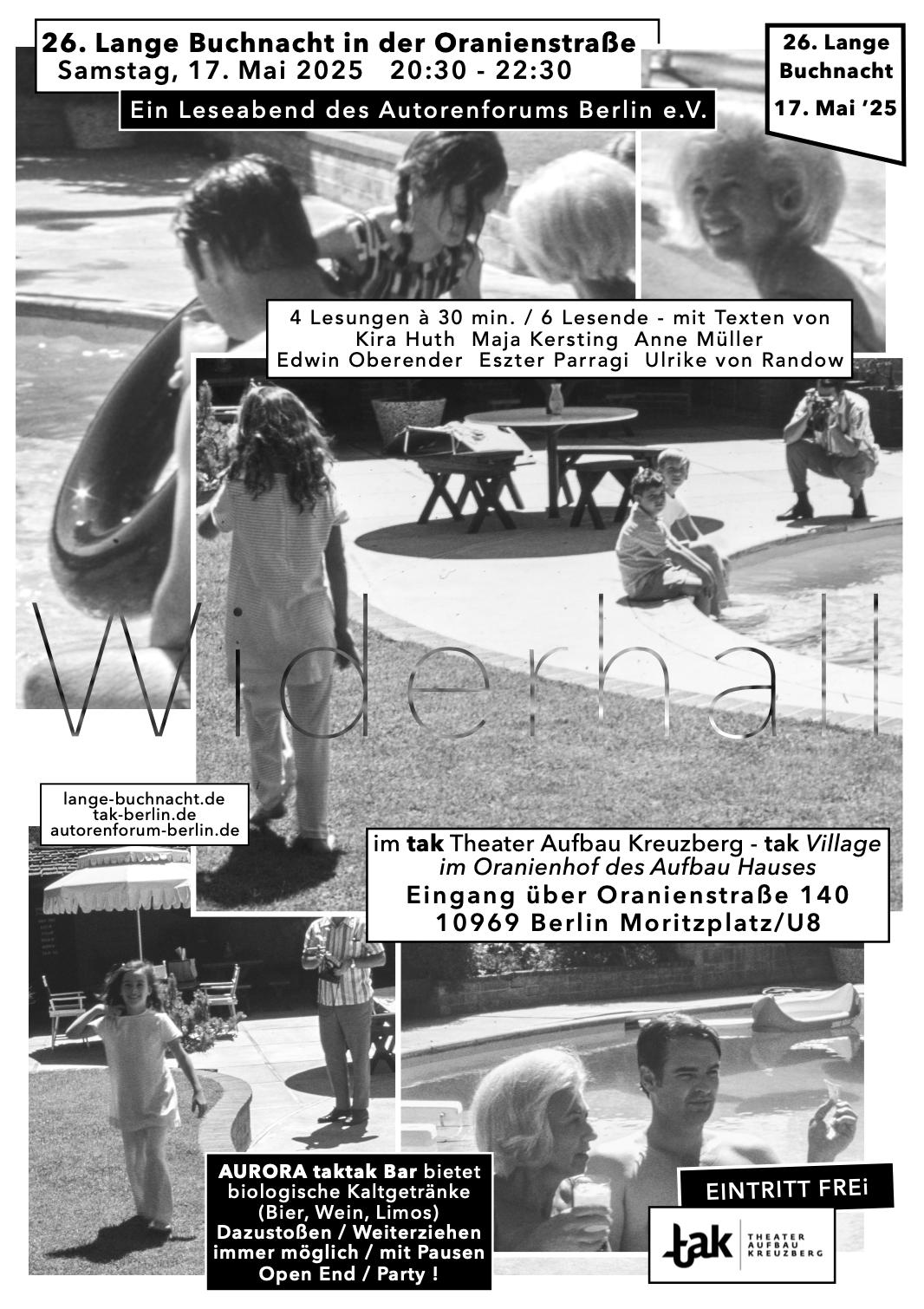 schwarz weiße Bildergeschichte mit Informationen zur Veranstaltung