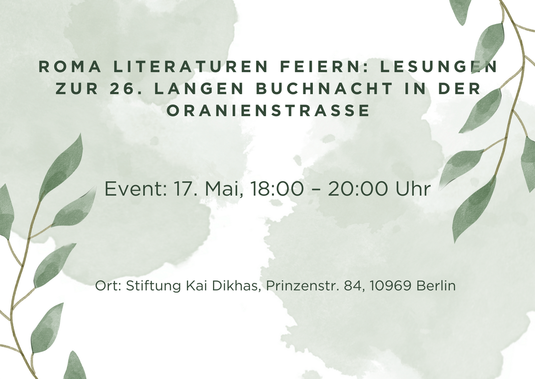 pastellig grüne Grafik mit Veranstaltungstitel im Vordergrund